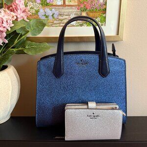 Kate Spade Glitter Tinsel Satchel & Bifold Wallet